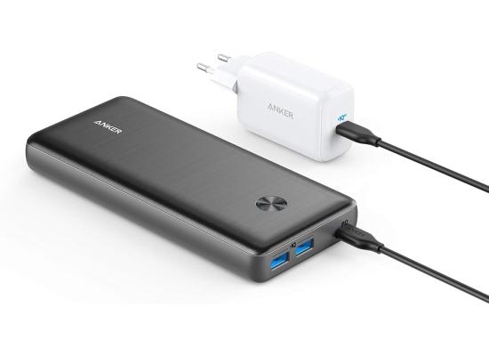 Anker PowerCore III Elite 25600 PD 60W Power Bank with 65W PD Pod Power Supply, Power Delivery Charging Set for USB-C MacBook Air/Pro/Dell XPS, iPad Pro 2020, iPhone 11 Pro / 11 / XS Max/X / 8, and more - Black